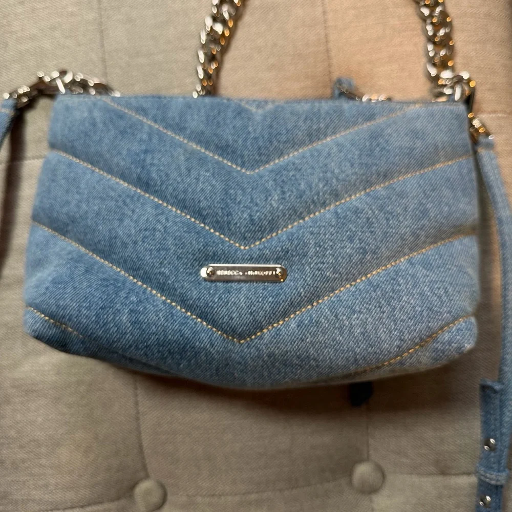 Rebecca Minkoff Chevron Denim Crossbody Bag - Picture 5 of 6
